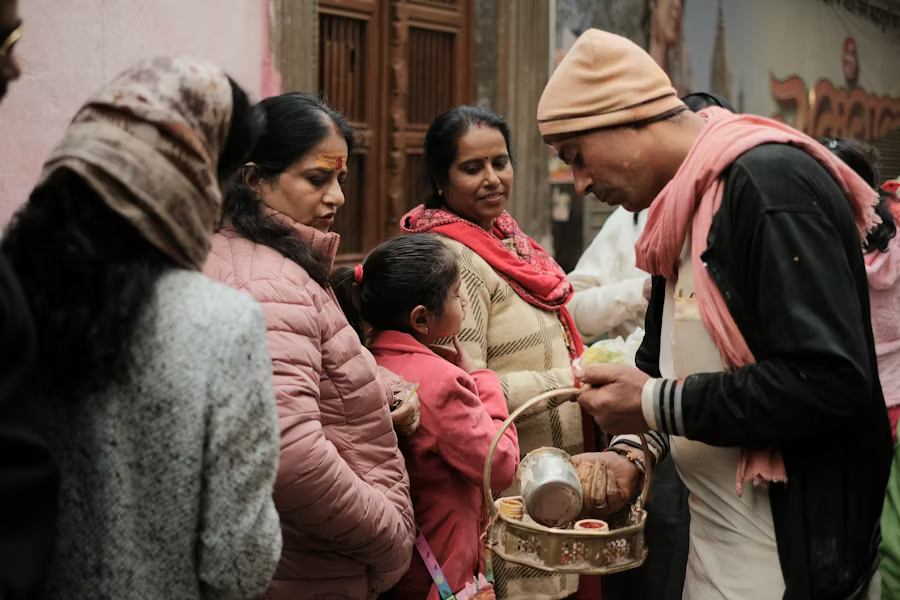 Food distribution to community members